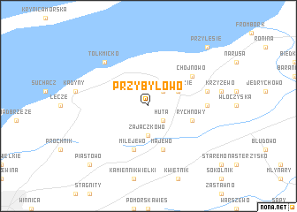 map of Przybyłowo