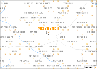 map of Przybynów