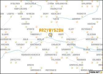 map of Przybyszów