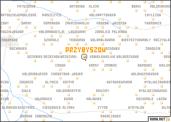 map of Przybyszów