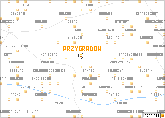 map of Przygradów
