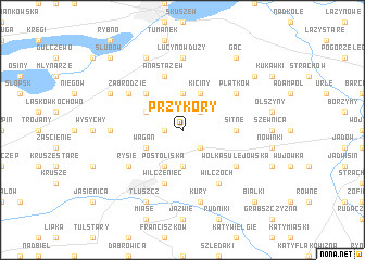 map of Przykory