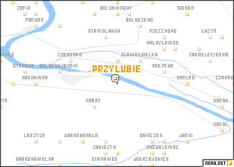 map of Przyłubie