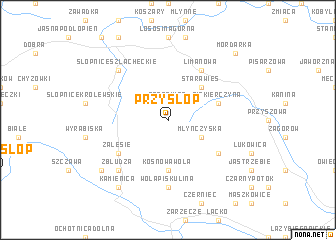 map of Przysłóp