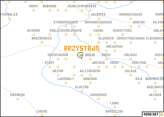 map of Przystajń