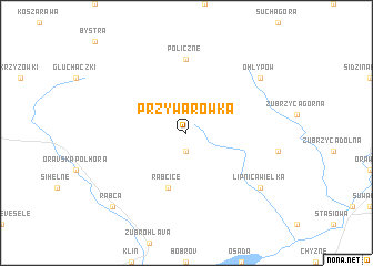 map of Przywarówka