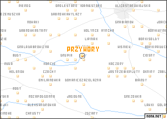 map of Przywory