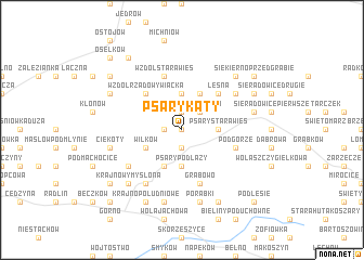 map of Psary Kąty