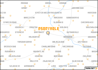 map of Psary Małe