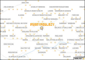 map of Psary Podłazy