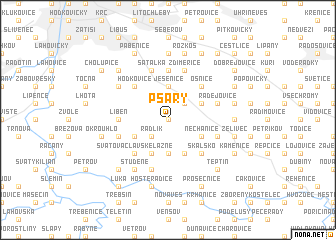 map of Psáry