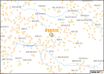 map of Pšenik