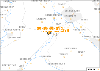 map of Pshekhskaya