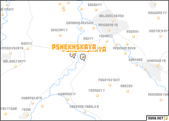 map of Pshekhskaya