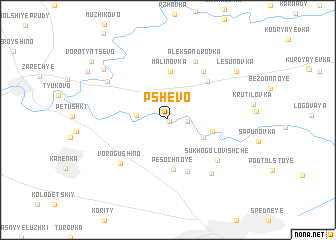 map of Pshëvo