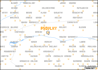 map of Pšovlky