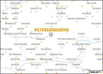 map of Pstrągowa Górna