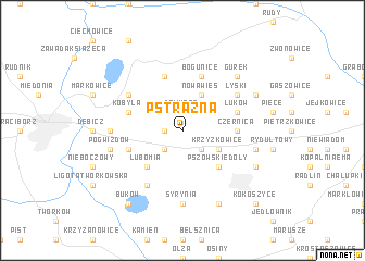 map of Pstrążna