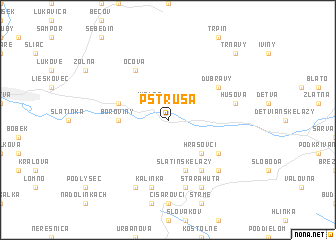 map of Pstruša