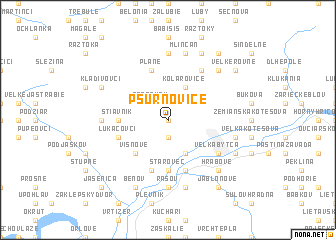 map of Pšurnovice