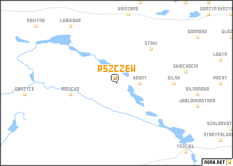 map of Pszczew