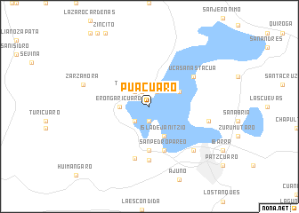 map of Puácuaro