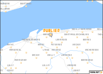 map of Publier