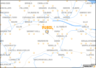 map of Púbol