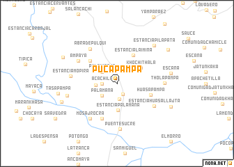 map of Puca Pampa