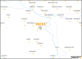 map of Pūces