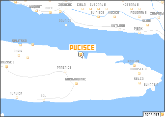 map of Pučišće