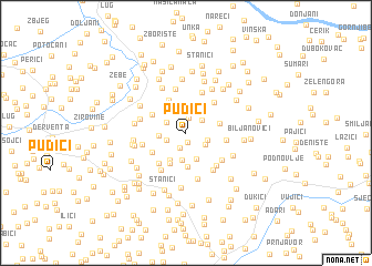 map of Pudići