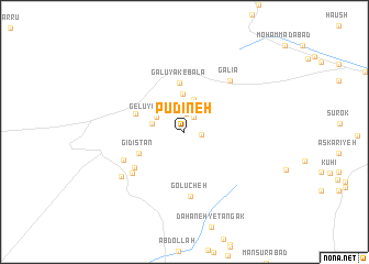 map of Pūdīneh