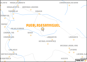 map of Puebla de San Miguel