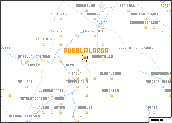 map of Puebla Larga