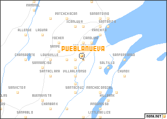 map of Puebla Nueva