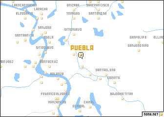 map of Puebla