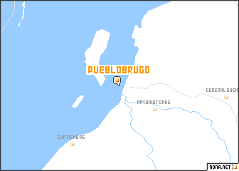 map of Pueblo Brugo