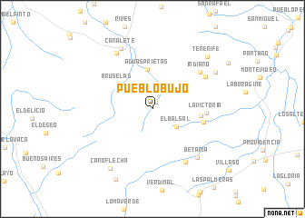 map of Pueblo Bujo