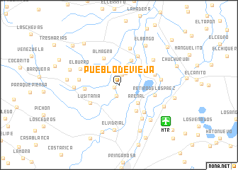 map of Pueblo de Vieja