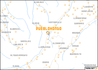 map of Pueblo Hondo