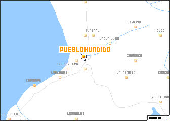 map of Pueblo Hundido