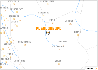 map of Pueblo Neuvo