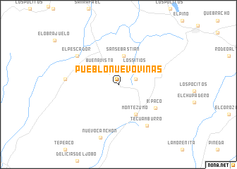 map of Pueblo Nuevo Viñas