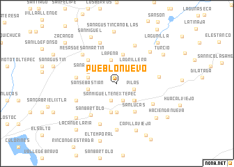 map of Pueblo Nuevo