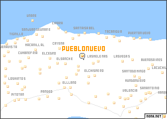 map of Pueblo Nuevo