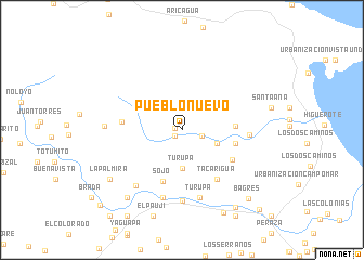 map of Pueblo Nuevo