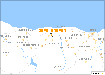 map of Pueblo Nuevo