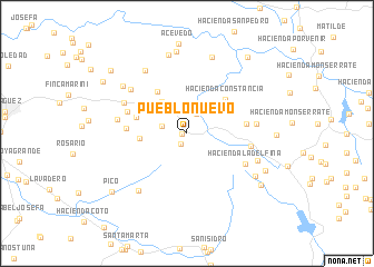 map of Pueblo Nuevo