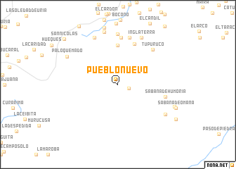 map of Pueblo Nuevo